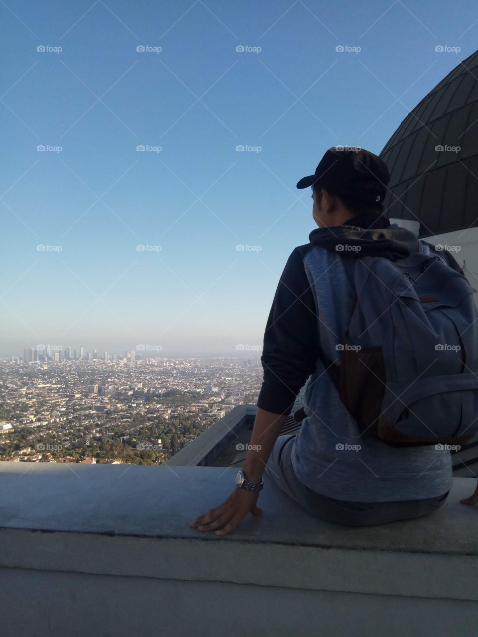 Viewing from the above on Griffith Observatory.