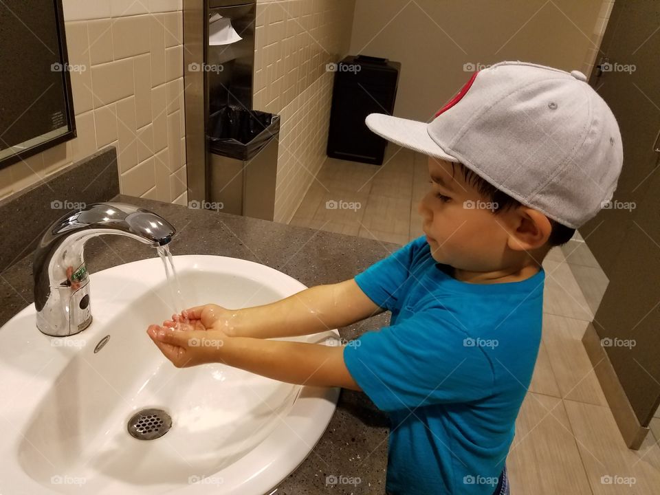 washing hands