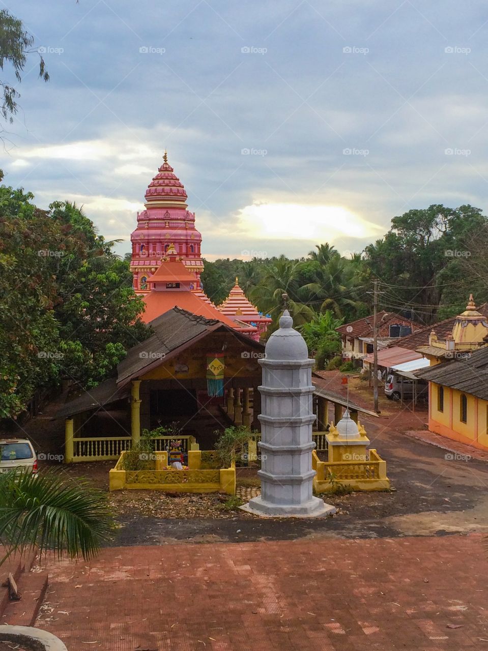 Hindu temple in Goa . One of the numerous 