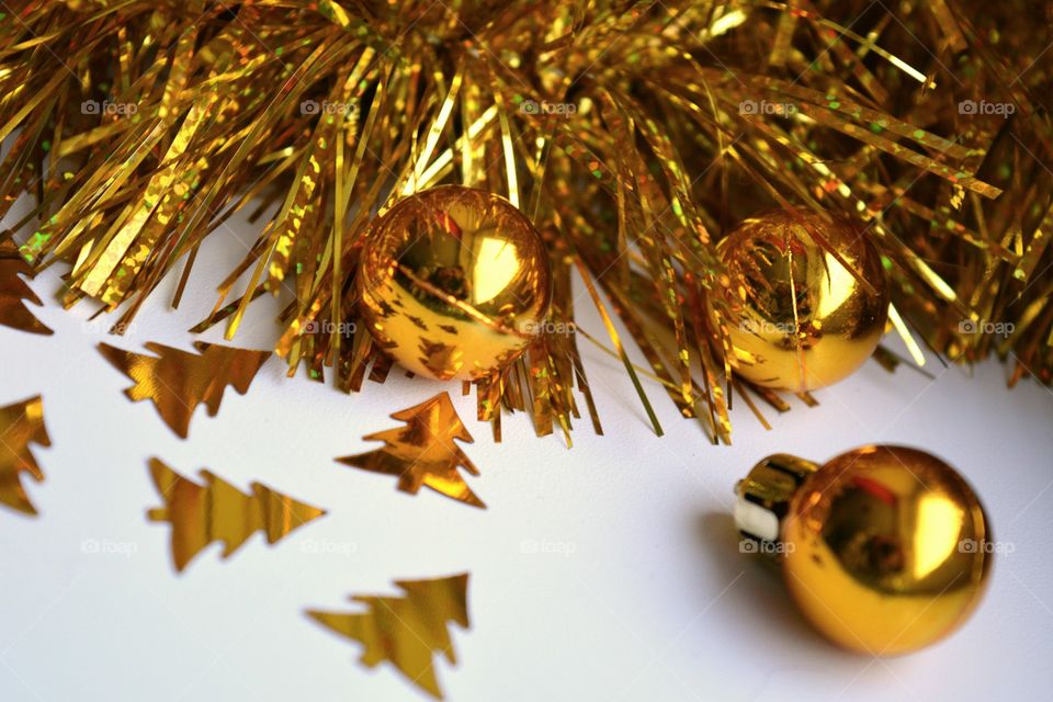 new year gold decor