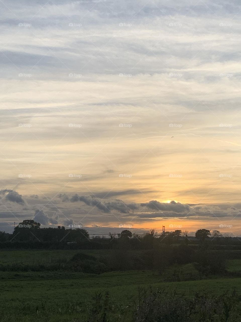 Oldbury Valley in British fall, colour portrait