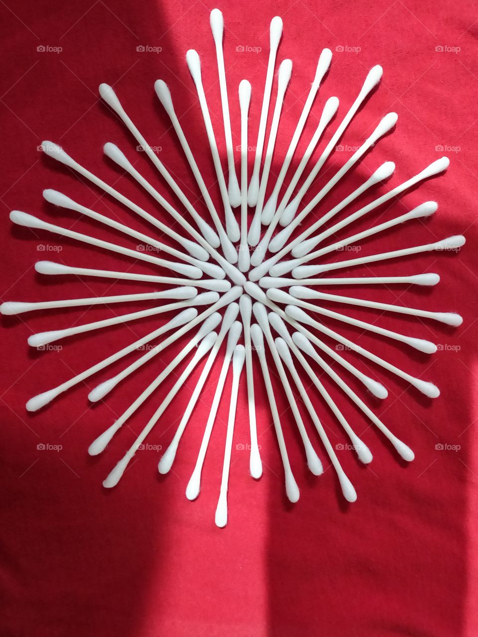 Beautiful pattern on red color cloth.