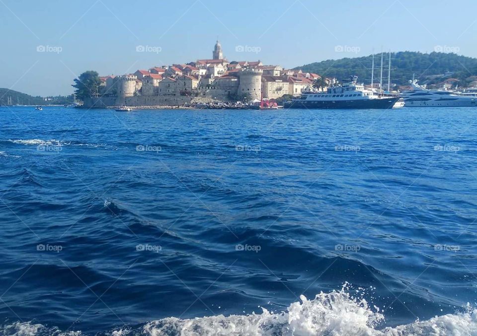 View on the island in the Adriatic sea