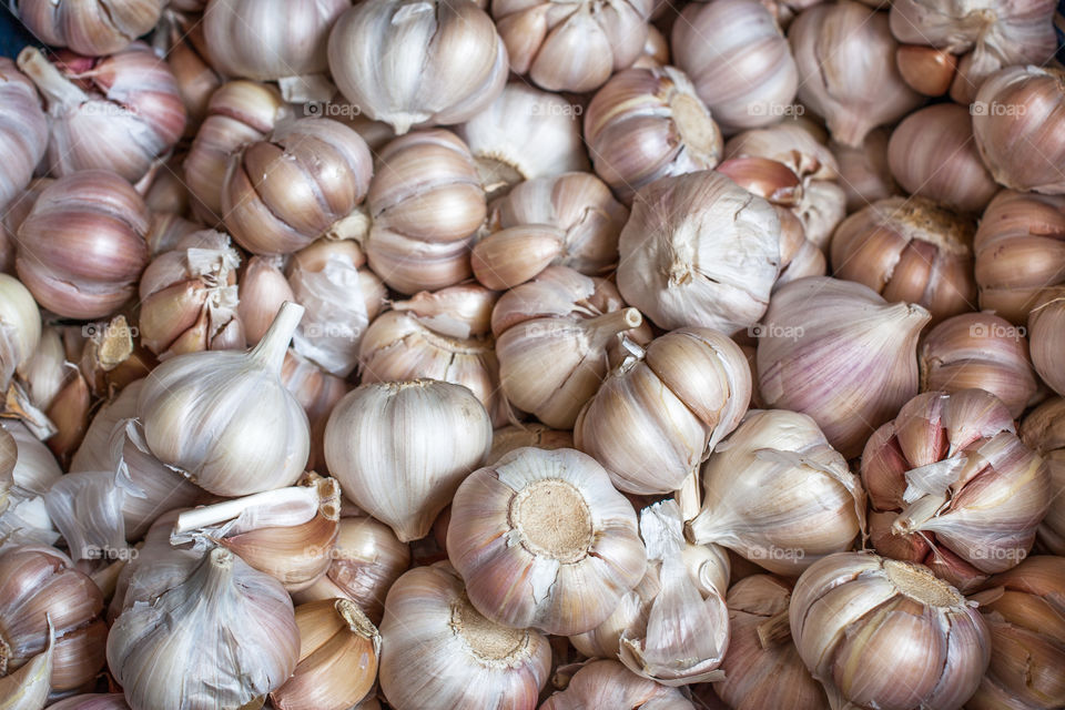 Full frame shot of garlics