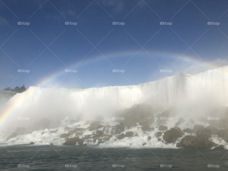 Niagara Falls with rainbow