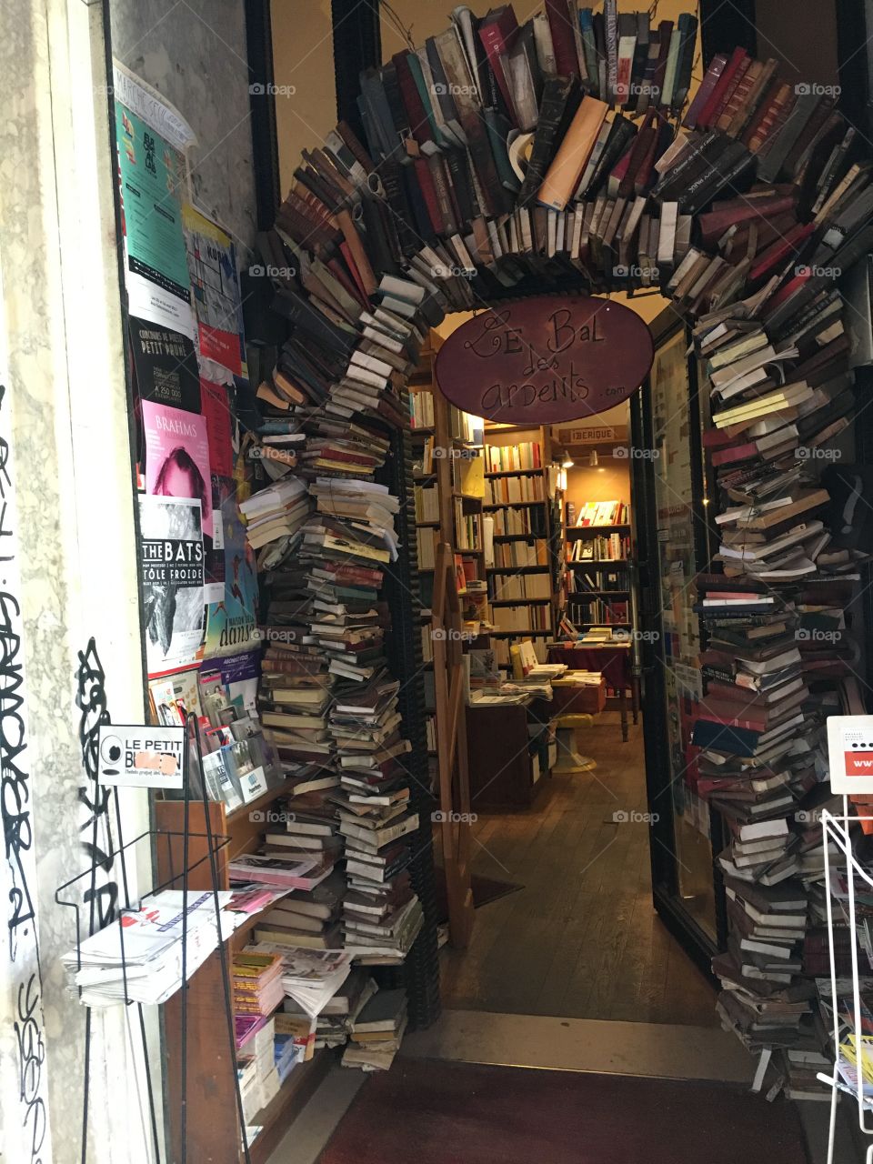 Front of book store in Lyon, France 