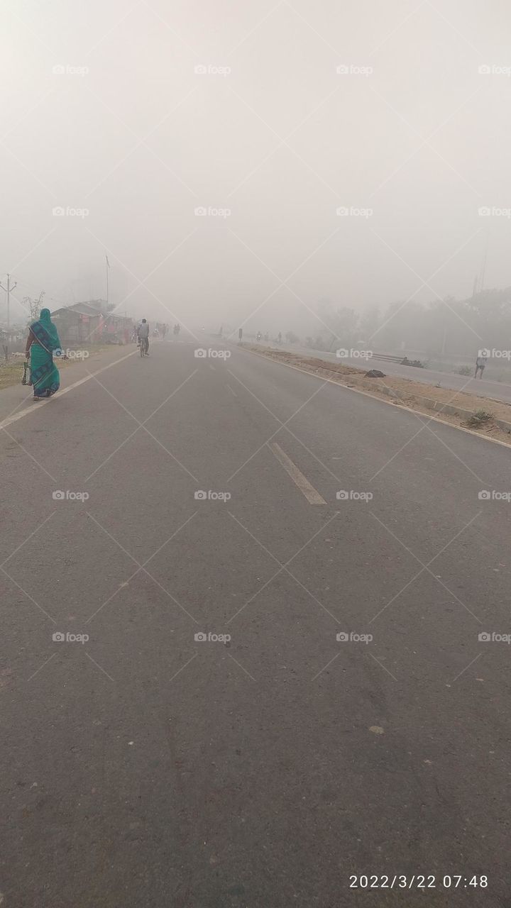 pollution effect in 7:45 am