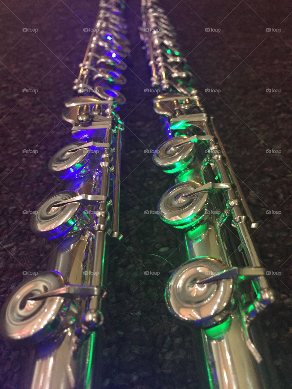 Flute Convocation. Flutes with lights 