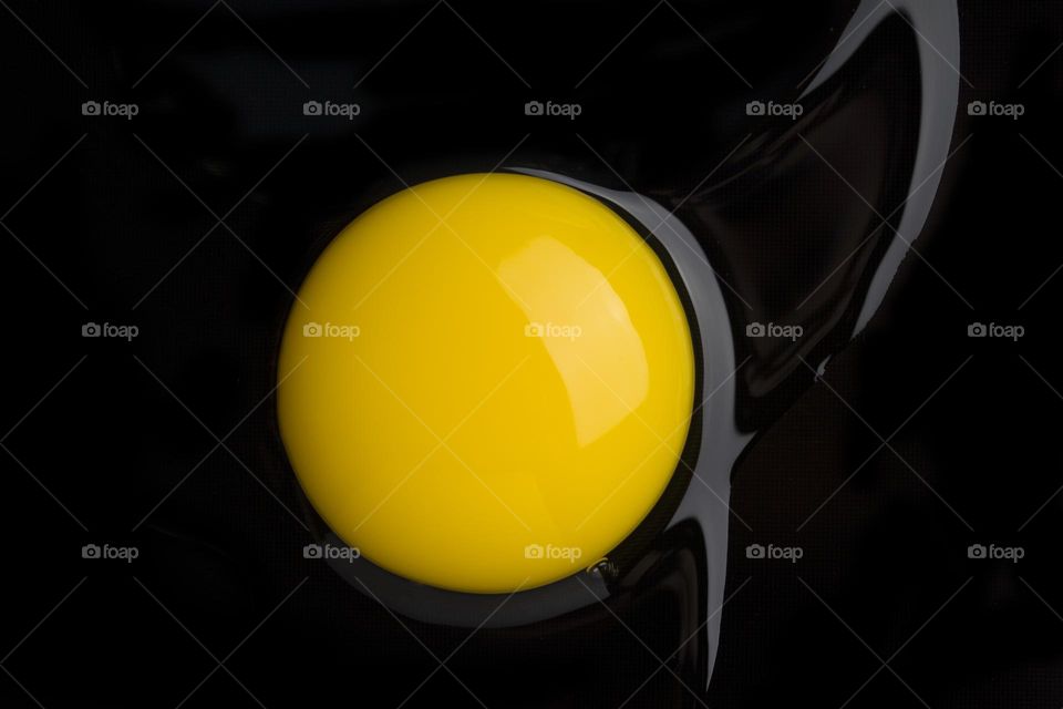 yellow yolk close up view