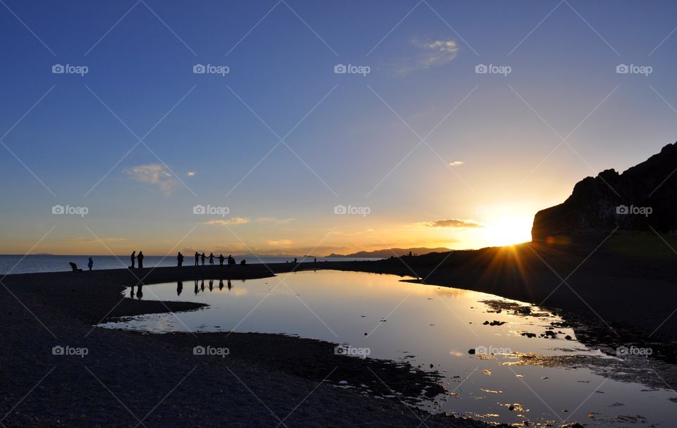 Sunset, Water, Dawn, No Person, Landscape