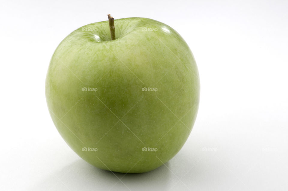 Green Apple on White background