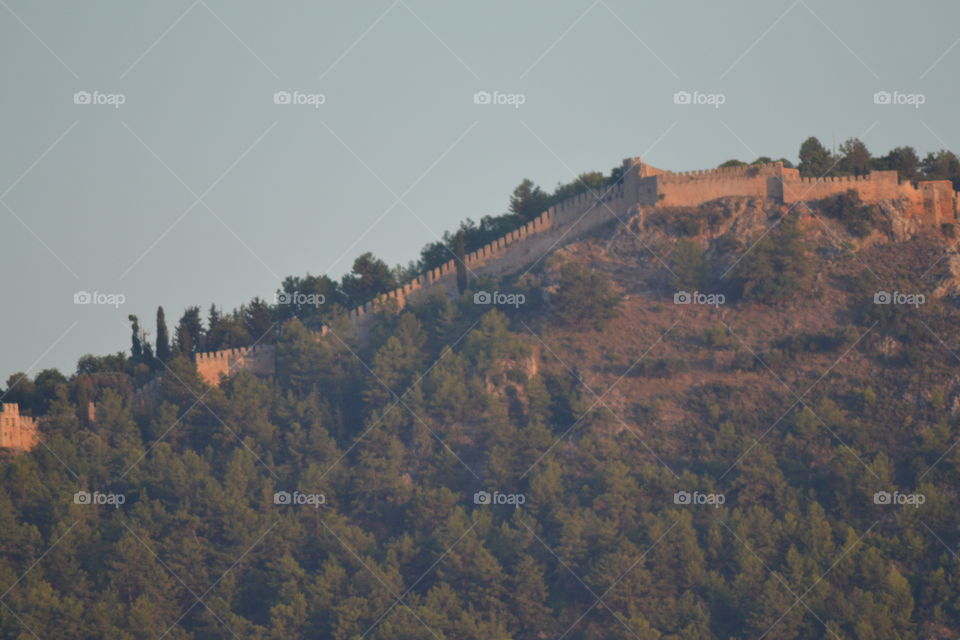wall on a Mountain in Alanya turkey