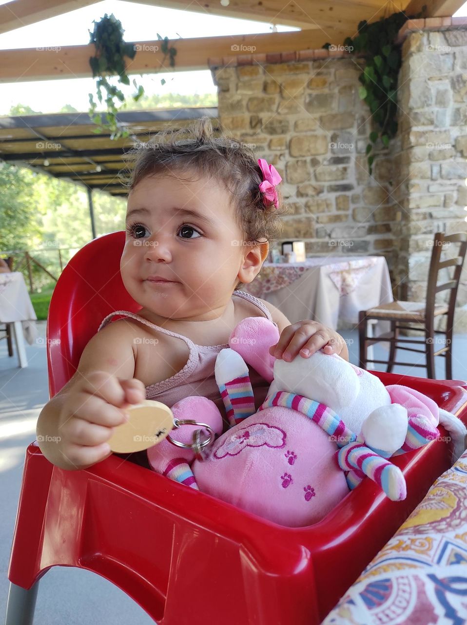 portrait of my daughter during lunch