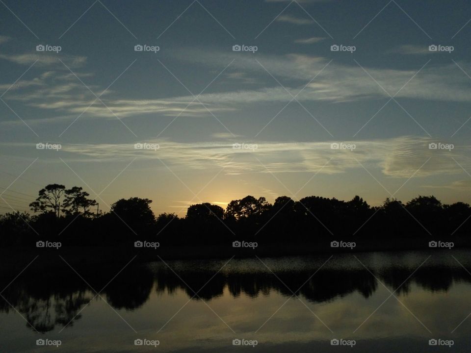 Lake, Sunset, Water, Dawn, Reflection