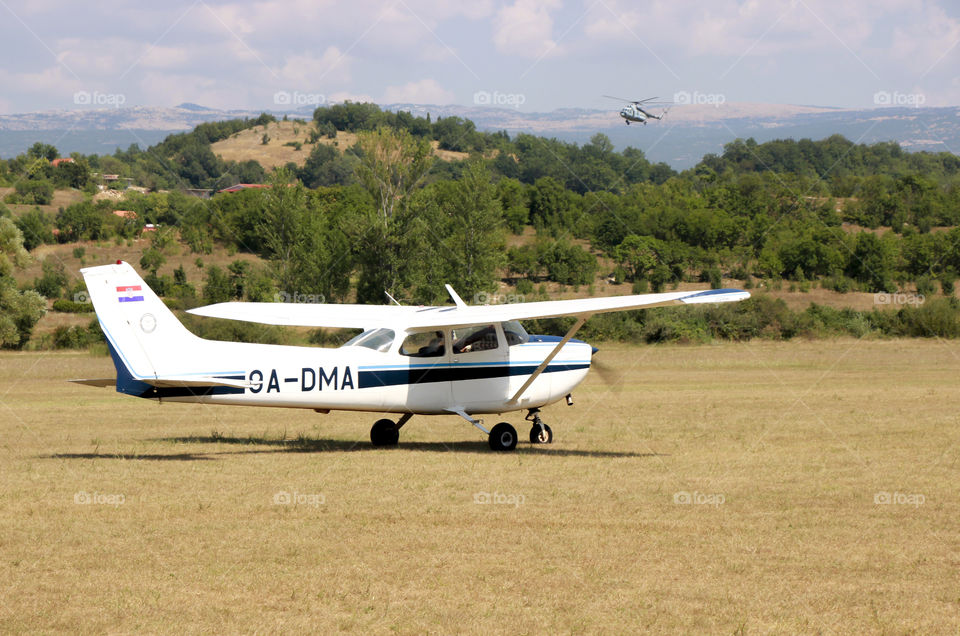 White plane