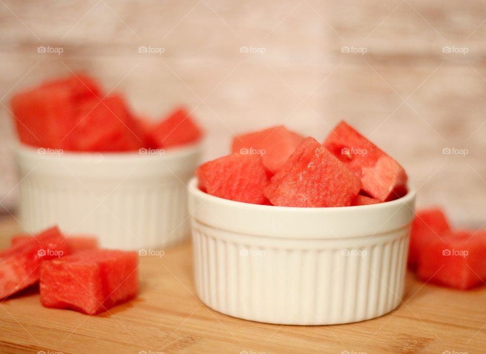 Watermelon in ramekins