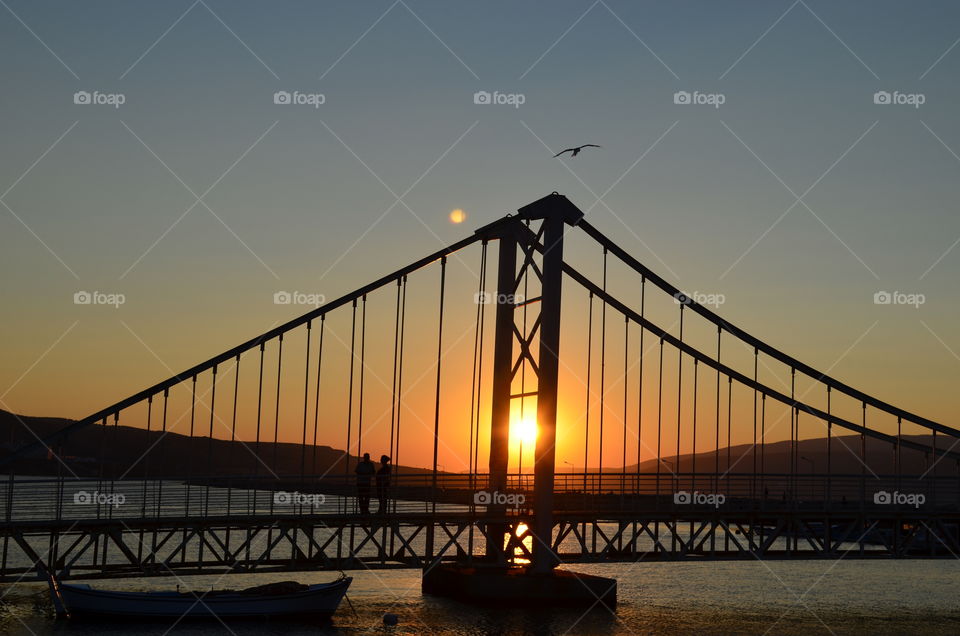 Bridge in sunset