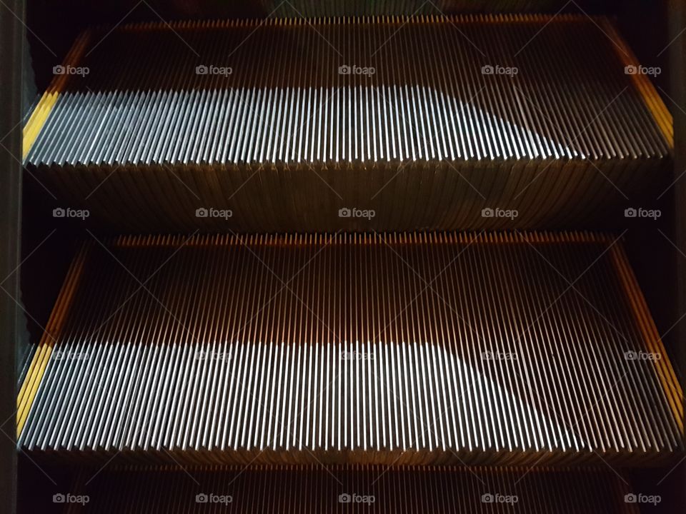 Full frame, close up view  of escalator