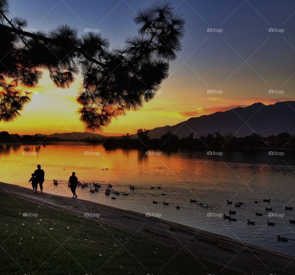 Santa Fe dam sunset