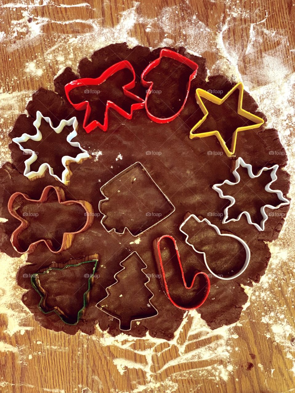 Baking Christmas cookies