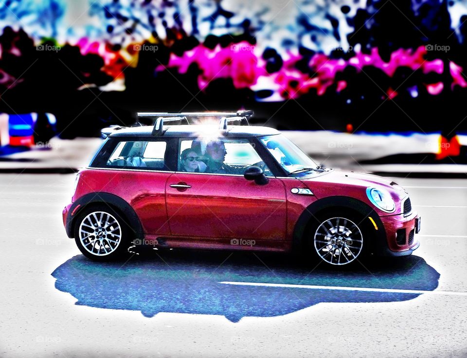 Mini Cooper. Stylized