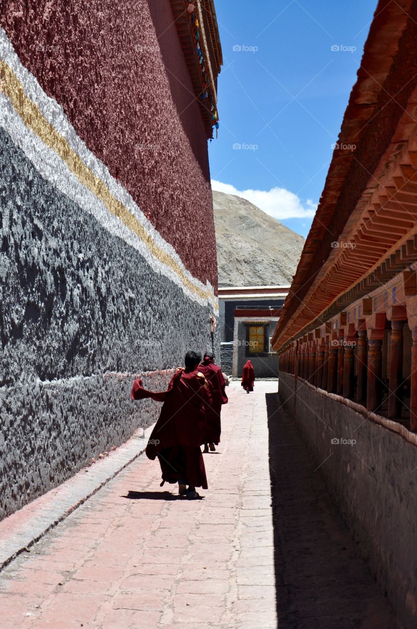 Buddhist temple in Tibet Sakya monastery