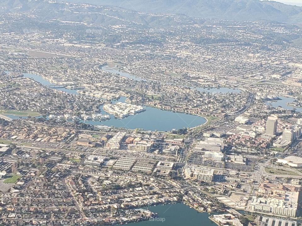 arial view of city