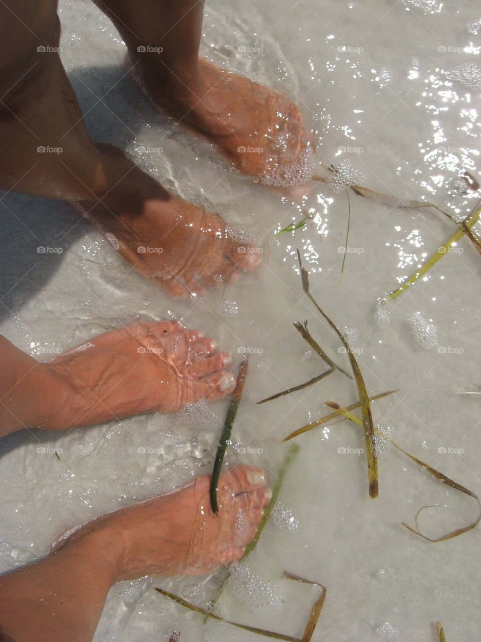 Barefoot on the beach 