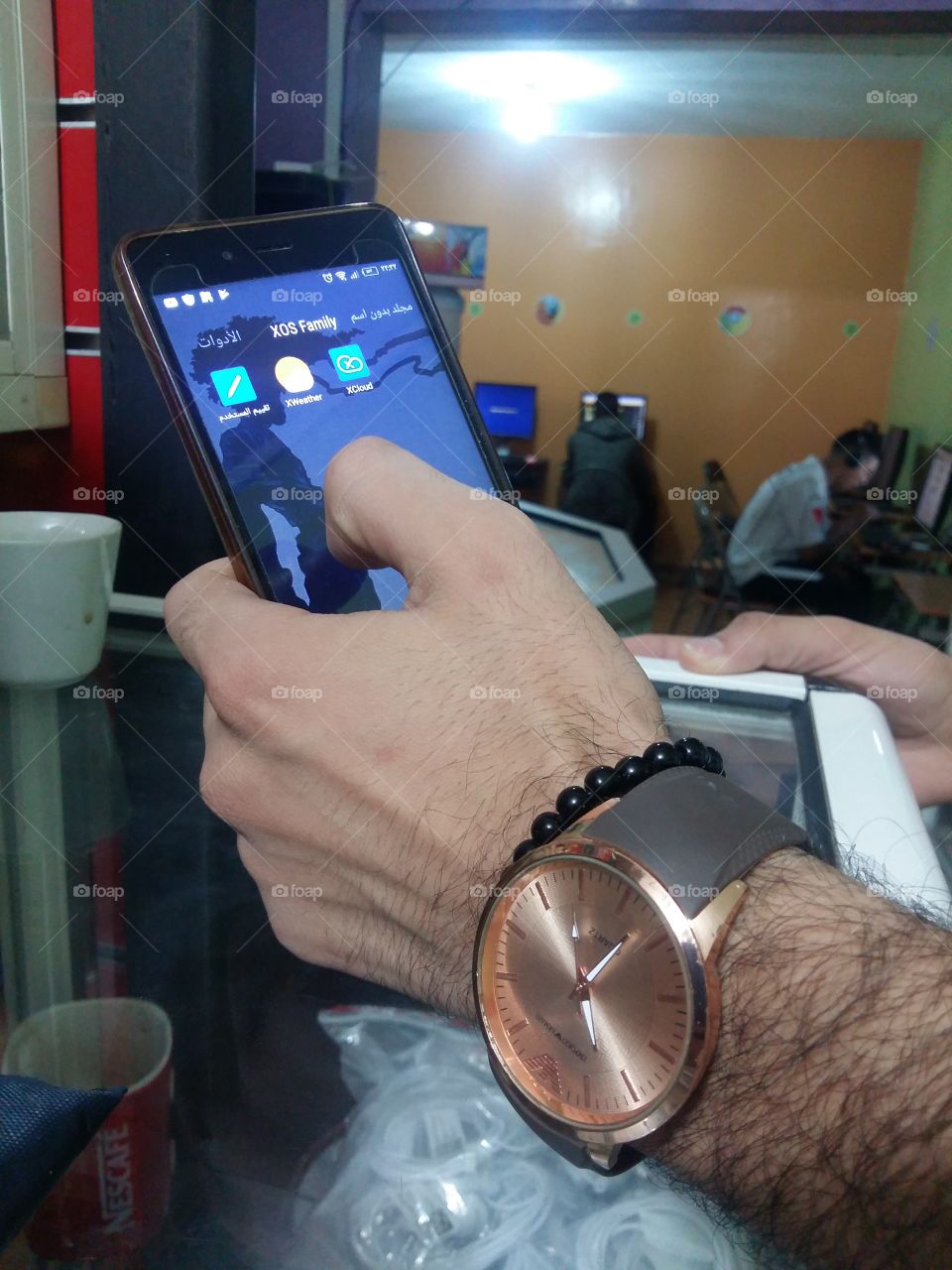 Wristwatch  and phone