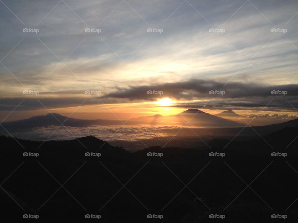 Sunrise from Mt. Prau, Indonesia