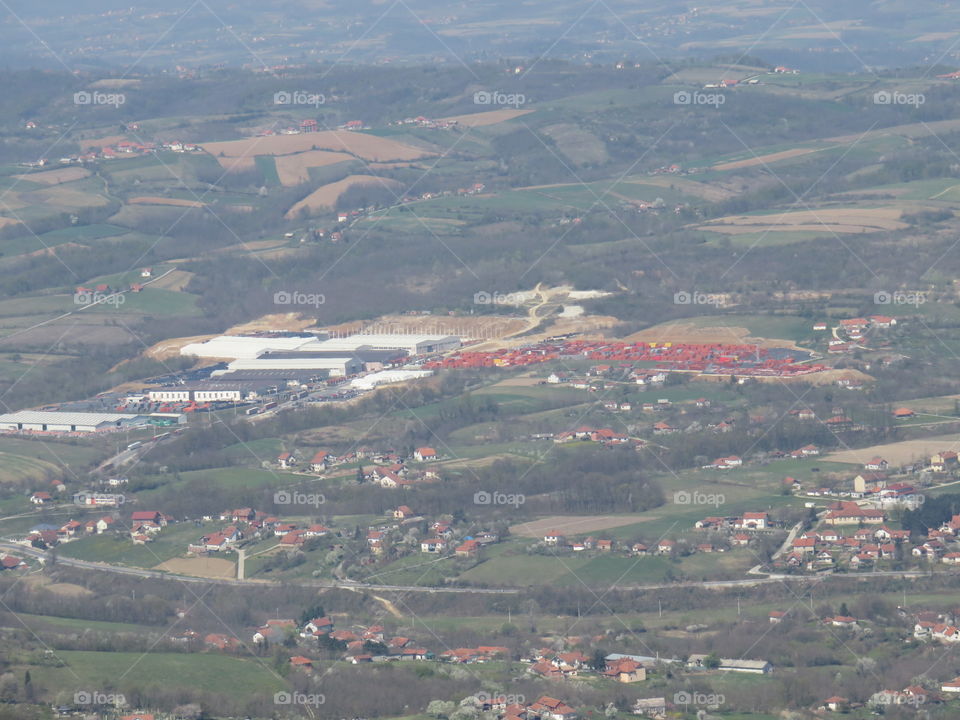 Landscape seen from the top of the mountain