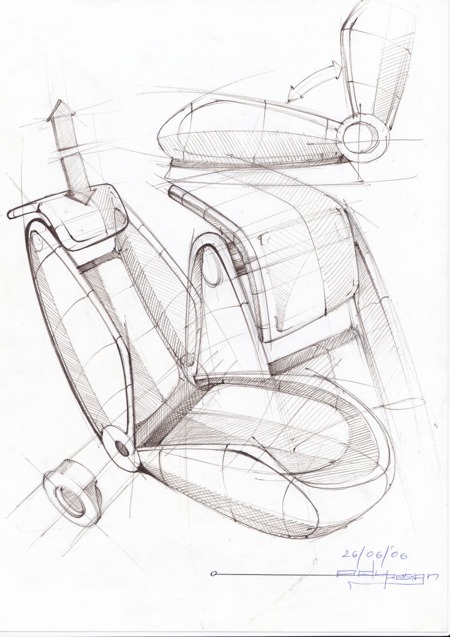 sketch of seat car