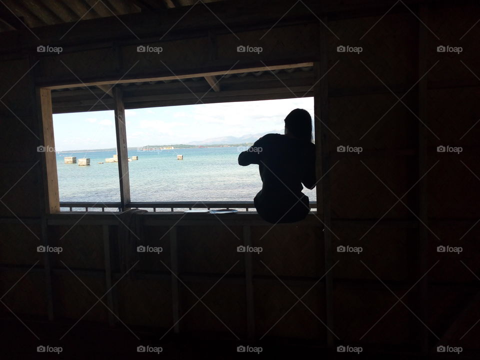 girl in window