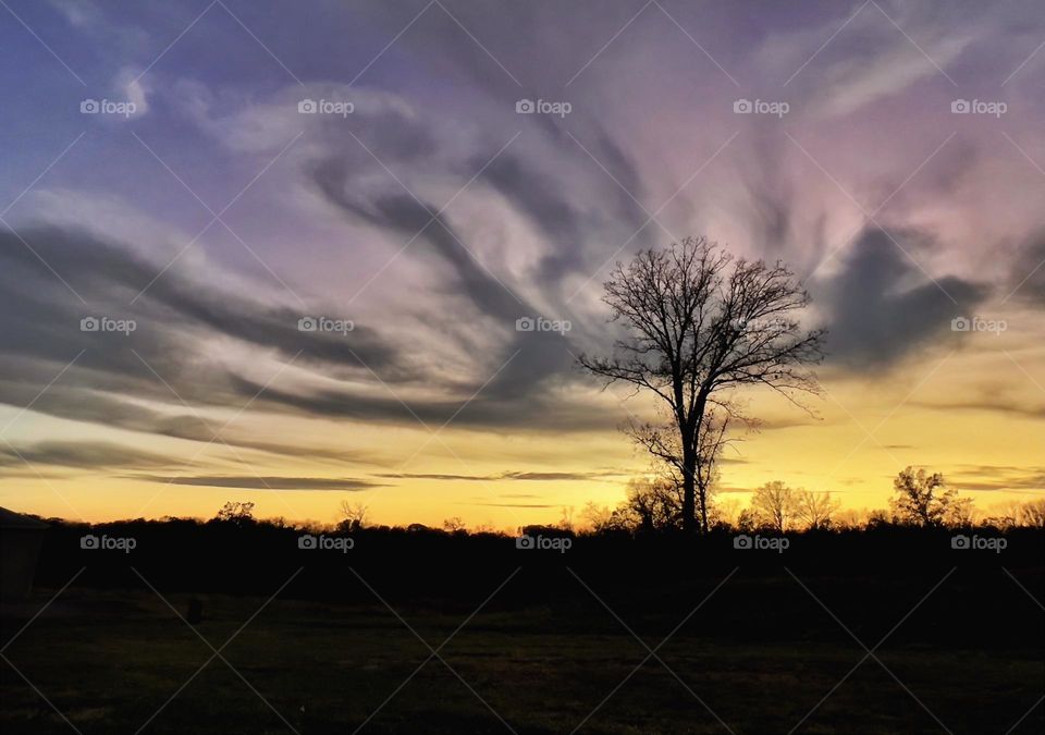 Swirly clouds