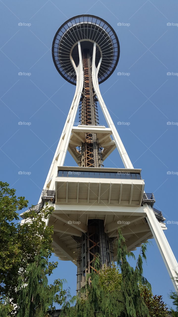 Space Needle from below