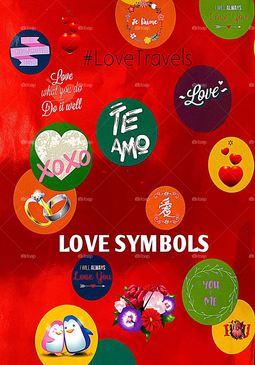 Color Love - The symbol of Love is the heart and it symbolizes the core of romantic love, affectionate emotion and caring