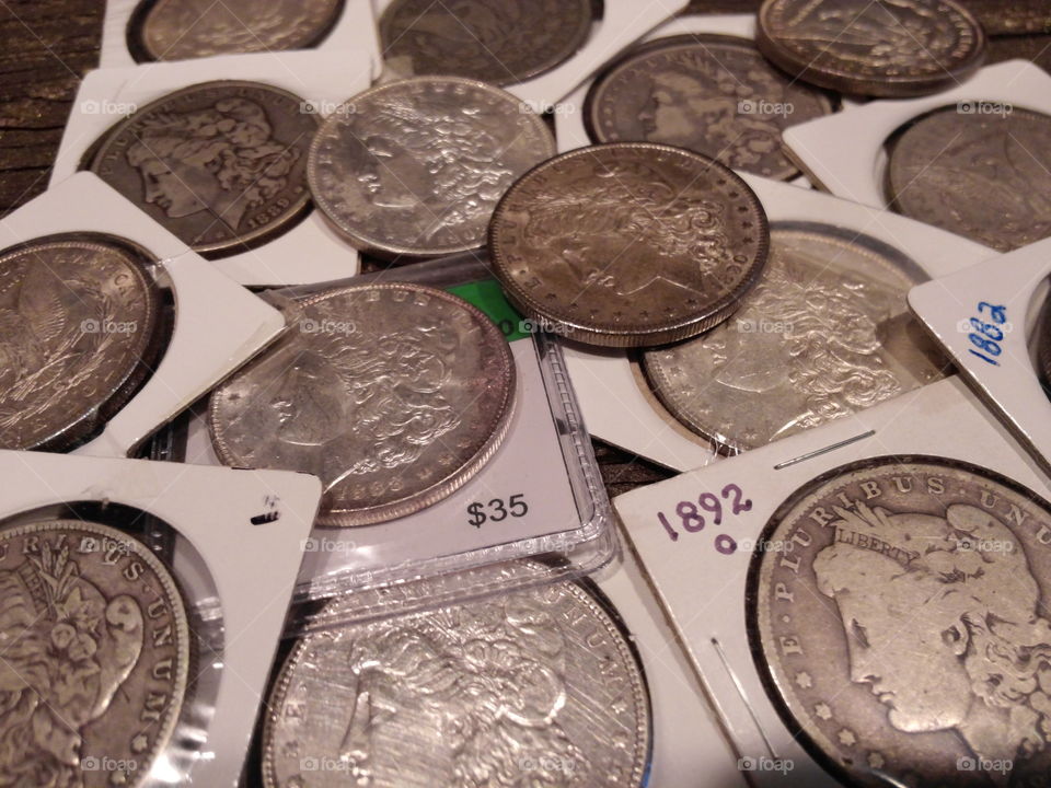 Morgan silver dollars