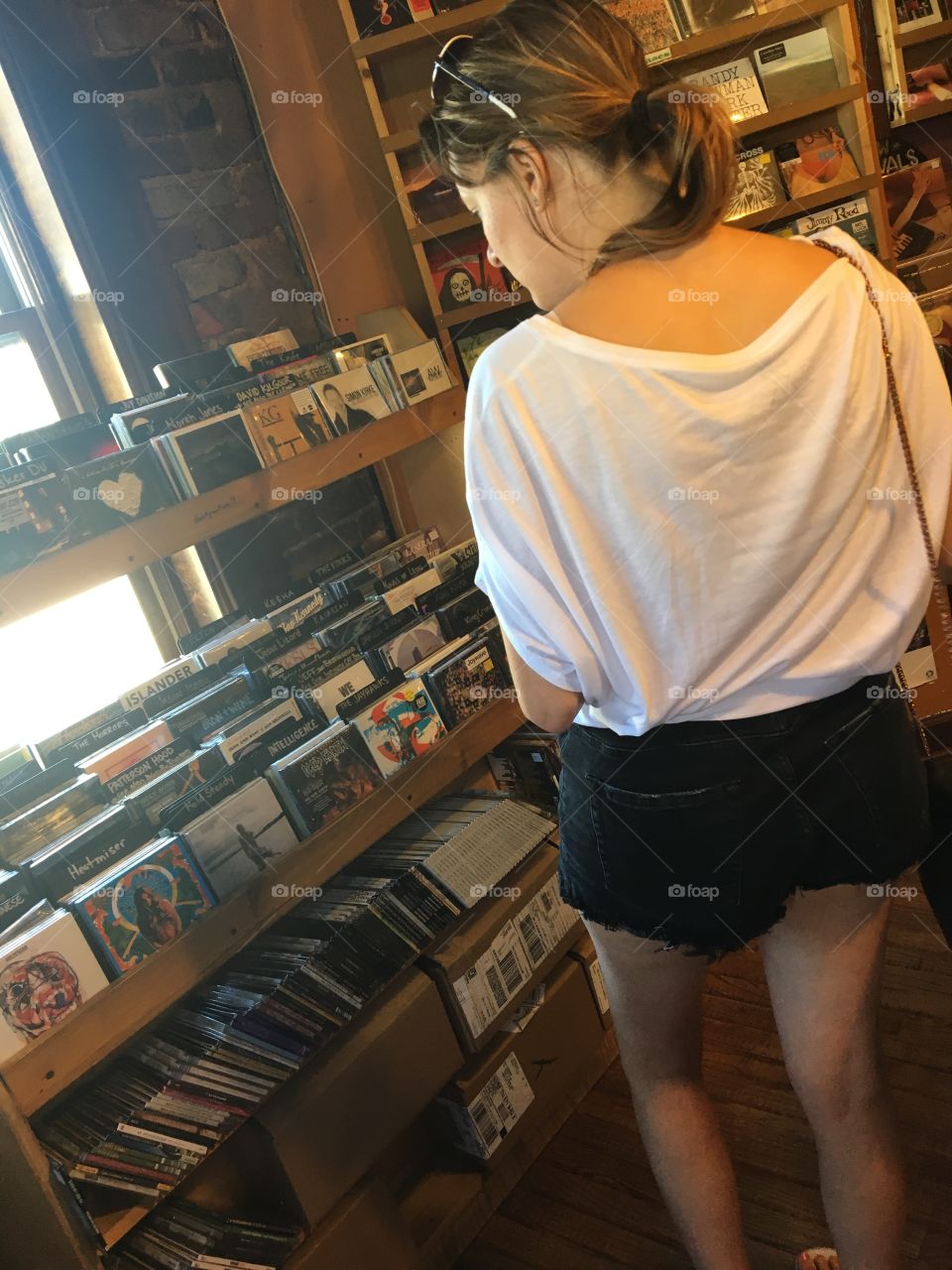 Vinyl record store 