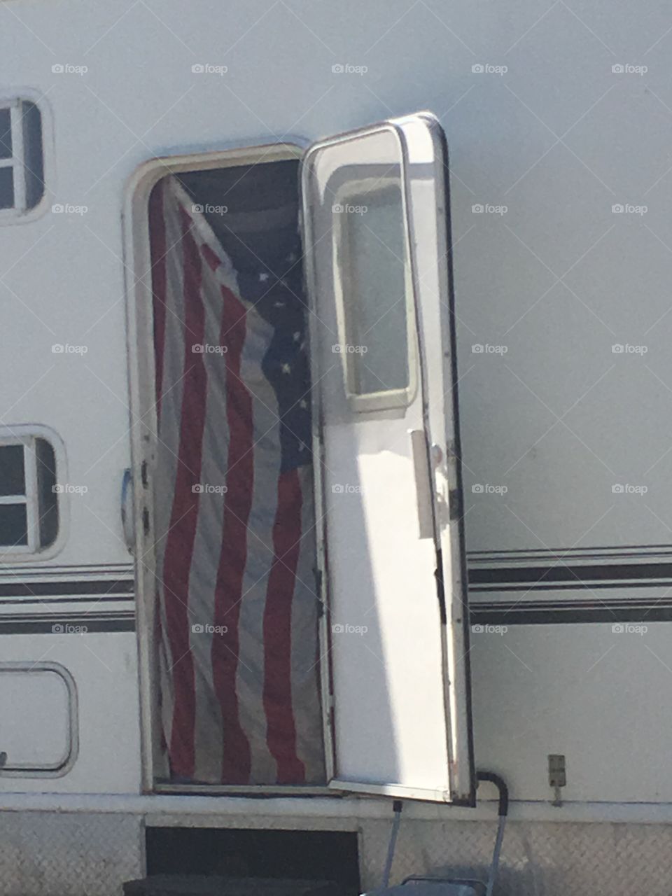 Flag in trailer
