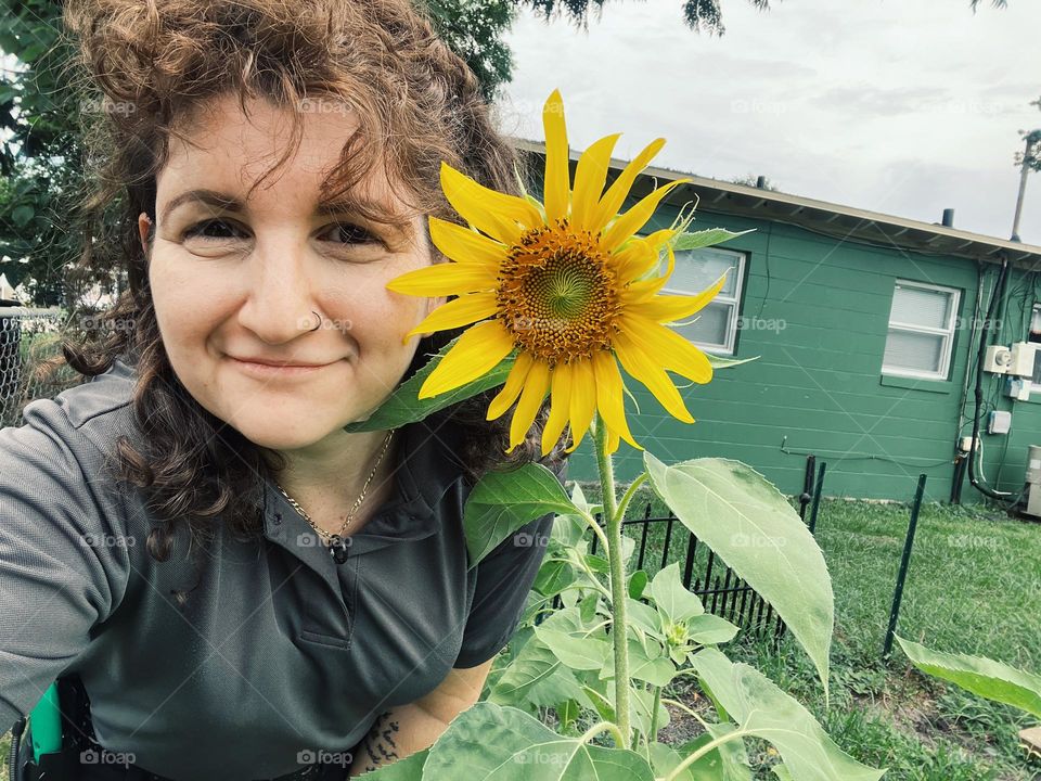 Sunflowers brighten anyone’s day, even on the cloudiest of days! 
