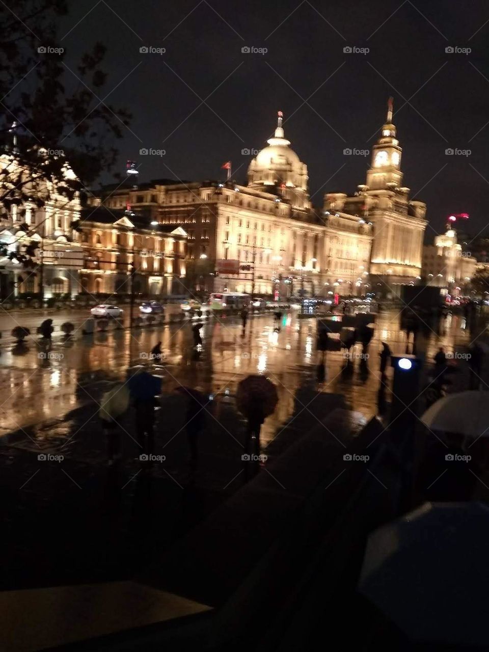Night view Shanghai city