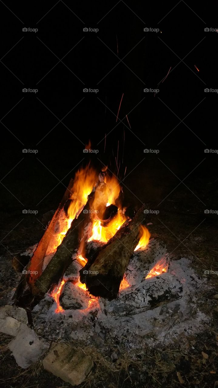 flames of a bonfire in florida