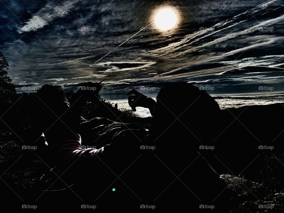 Dark mode of shenandoah valley view 