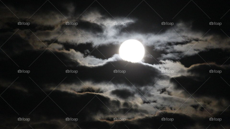 Sunset, Sky, Sun, Landscape, Moon