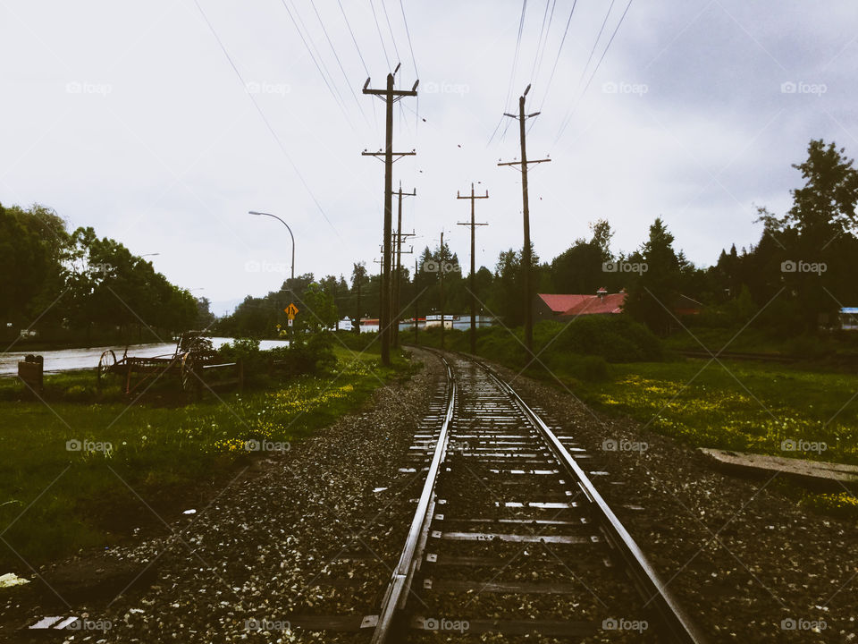 Railway near the historical Downtown area of my hometown in Abbotsford, British Columbia 