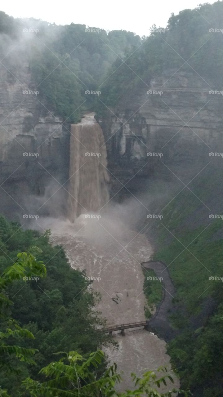 Taughannok Falls after a large amount of rain.