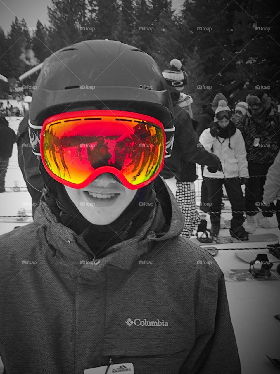 Snowboarder goggles 