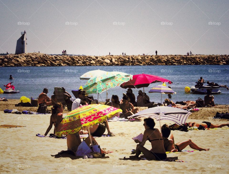 Beach . La grande motte languedoc France 