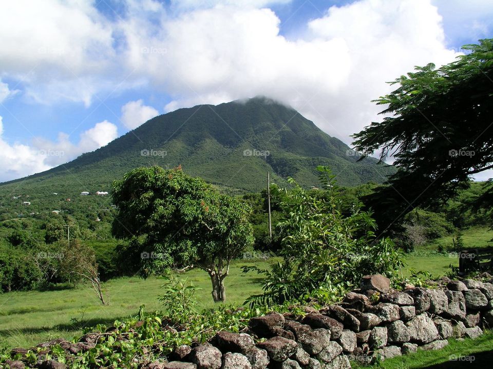 Mountain at Nevis, The Caribbean 