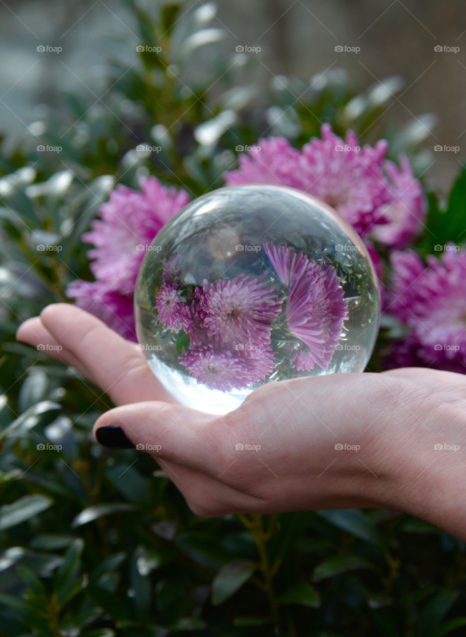 Glass orb photography